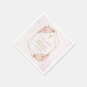 Pink Floral Communion Servet (Hoek)
