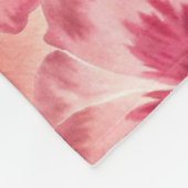 Pink Floral Coquette Fleece Deken (Hoek)