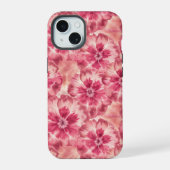 Pink Floral Coquette iPhone 15 Case (Achterkant)