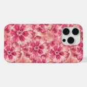 Pink Floral Coquette iPhone Hoesje (Achterkant horizontaal)