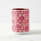 Pink Floral Coquette Mok (Midden)