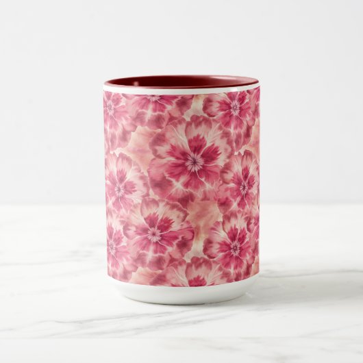 Pink Floral Coquette Mok (Midden)