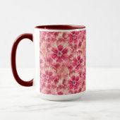 Pink Floral Coquette Mok (Links)