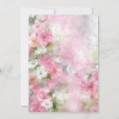 Pink Floral Cowgirl Boots Wedding  Kaart (Achterkant)