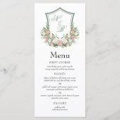 Pink Floral Crest Menu (Voorkant)