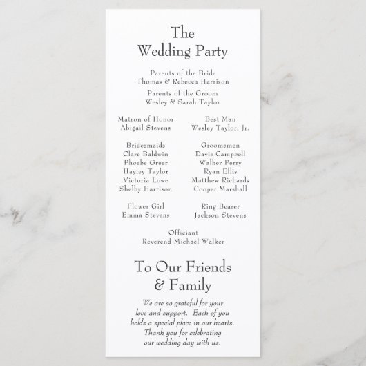 Pink Floral Crest Wedding Programma Programmakaart (Achterkant)