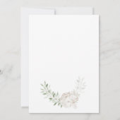 Pink Floral Cross Eucalyptus Leaves Baptism Kaart (Achterkant)