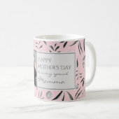 PINK Floral Custom MOMMA Photo Koffiemok (Voorkant rechts)