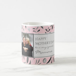 PINK Floral Custom MOMMA Photo Koffiemok