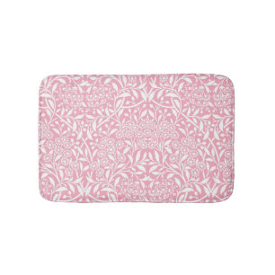 Pink Floral Damask Pattern Badmat