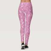 Pink Floral Damask Pattern Leggings (Achterkant)