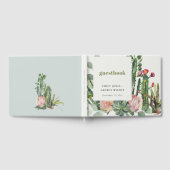 PINK FLORAL DESERT CACTI FOLIAGE WATERVERF GASTENBOEK (Volledig)