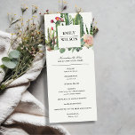 PINK FLORAL DESERT CACTI WEDDING CEREMONY PROGRAMM MENU<br><div class="desc">Een perfect bruiloft collectie voor hen die op zoek zijn naar een smaakvol, elegant levendig cactus-thema. De design van het cactussen en het sachelesultaat worden met de hand in de waterverf geschilderd. Pas het aan met jouw naam, uw trouwdatum, en ben zeker om een speciaal bericht te omvatten. Veel design...</div>