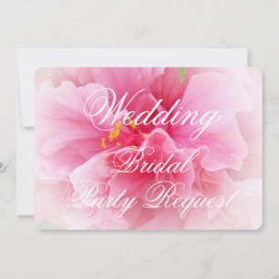 Pink Floral Design wordt mijn bruidsmeisje Kaart