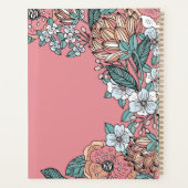 Pink Floral DIY Study 2027 Name Planner Student (Achterkant)