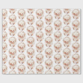 Pink Floral Dream Catcher Cadeaupapier (Vlak)