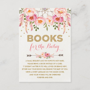 Pink Floral Dreamweaver/Boho Books for Baby Informatiekaartje
