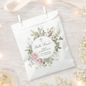 Pink Floral Eerste Gemeenschap Dank u Bedankzakje (Geknipt)