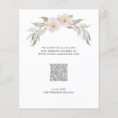 Pink Floral Elegant Foliage Save the Date (Achterkant)