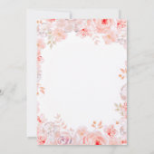 Pink Floral | Elegante  Graduation Party Kaart (Achterkant)