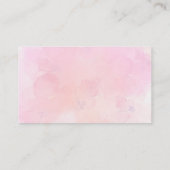 Pink Floral Elephant Baby shower Woorden van advie Informatiekaartje (Achterkant)