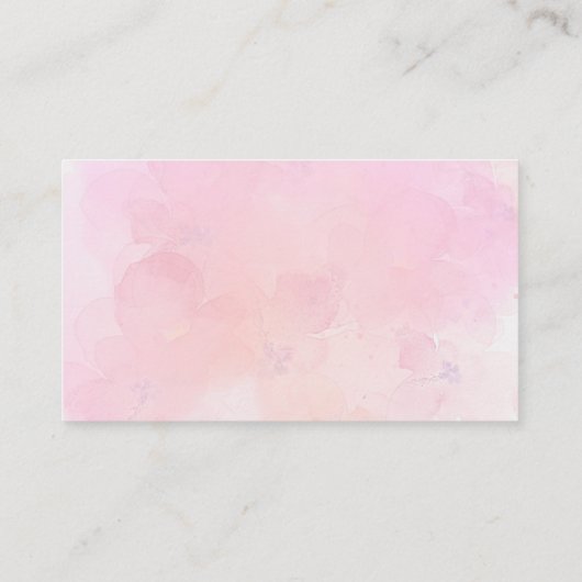 Pink Floral Elephant Baby shower Woorden van advie Informatiekaartje (Achterkant)