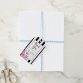 Pink Floral en Stripes Dank u Labels Cadeaulabel (Met Touw)