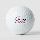 Pink Floral Eve Name, Golfballen (Voorkant)