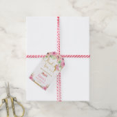 Pink Floral Fairy Verjaardag Baby shower Dank u Cadeaulabel (Met Touw)