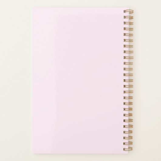 Pink Floral Feminine Monogram Name Letter D Planner (Achterkant)
