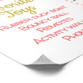 Pink Floral First Birthday Milestone Poster (Hoek)