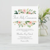 Pink Floral First Community Kaart (Staand voorkant)