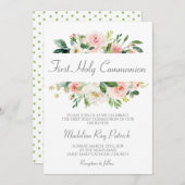 Pink Floral First Community Kaart (Voorkant / Achterkant)