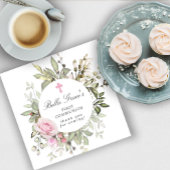 Pink Floral First Community Servet