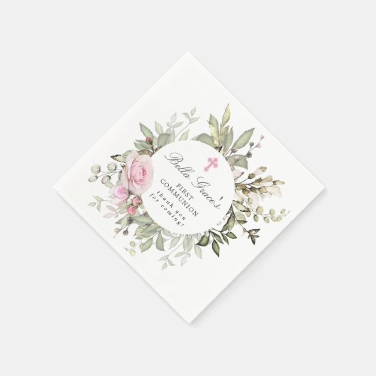 Pink Floral First Community Servet (Hoek)