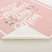  Pink Floral First Mother's Day  Sherpa Deken (3/4)