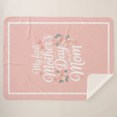  Pink Floral First Mother's Day  Sherpa Deken (Voorkant (horizontaal))