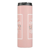Pink Floral First Mother's Day  Thermosbeker (Achterkant)