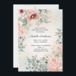 Pink Floral Foliage Gold Glitter 50th Birthday Kaart<br><div class="desc">Elegant 50e verjaardagsfeest voor vrouwen met prachtige,  wazige roze waterverf bloemen en groene bladeren op een magische gouddiamantachtergrond. Neem contact met mij op voor hulp bij aanpassingen of voor het aanvragen van matching of het coördineren van Zazzle-producten voor uw partij.</div>