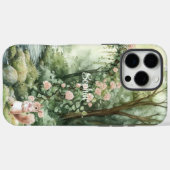 Pink Floral Forest Squirrel Case-Mate iPhone Case (Achterkant (horizontaal))
