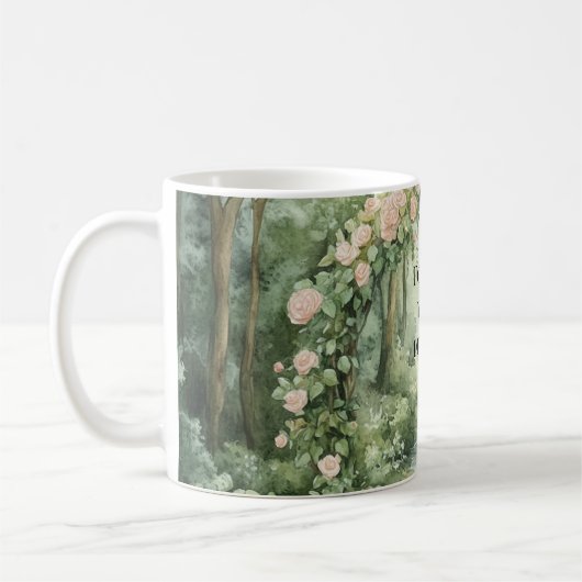 Pink Floral Forest Squirrel Koffiemok (Links)