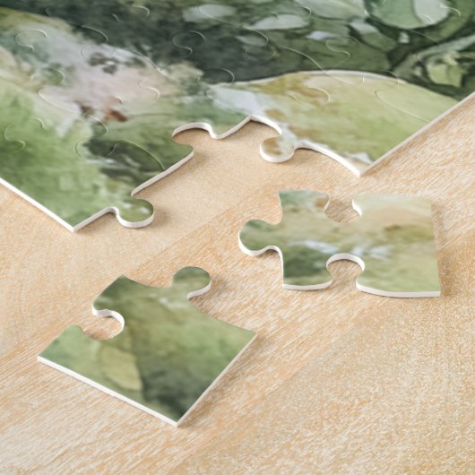 Pink Floral Forest Squirrel Legpuzzel (Zijkant)