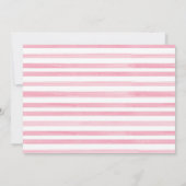 Pink Floral Foto Baptisme Invitation Kaart (Achterkant)