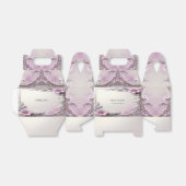 Pink Floral Frame Favor Box Bedankdoosjes (Uitgevouwen)