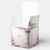 Pink Floral Frame Favor Box Bedankdoosjes (Geopend)