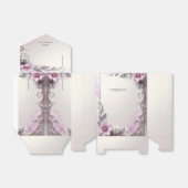 Pink Floral Frame Favor Box Bedankdoosjes (Uitgevouwen)