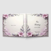 Pink Floral Frame Guest Book Gastenboek (Volledig)