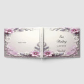 Pink Floral Frame Guest Book Gastenboek (Volledig)