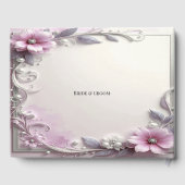 Pink Floral Frame Guest Book Gastenboek (Achterkant)
