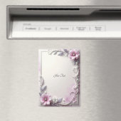 Pink Floral Frame Magnet (Insitu (Vaatwasser))